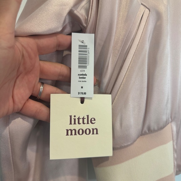 Little Moon Dusty Pink satin bomber - Picture 4 of 6